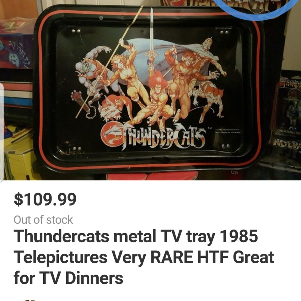 Thundercats metal TV tray 1985